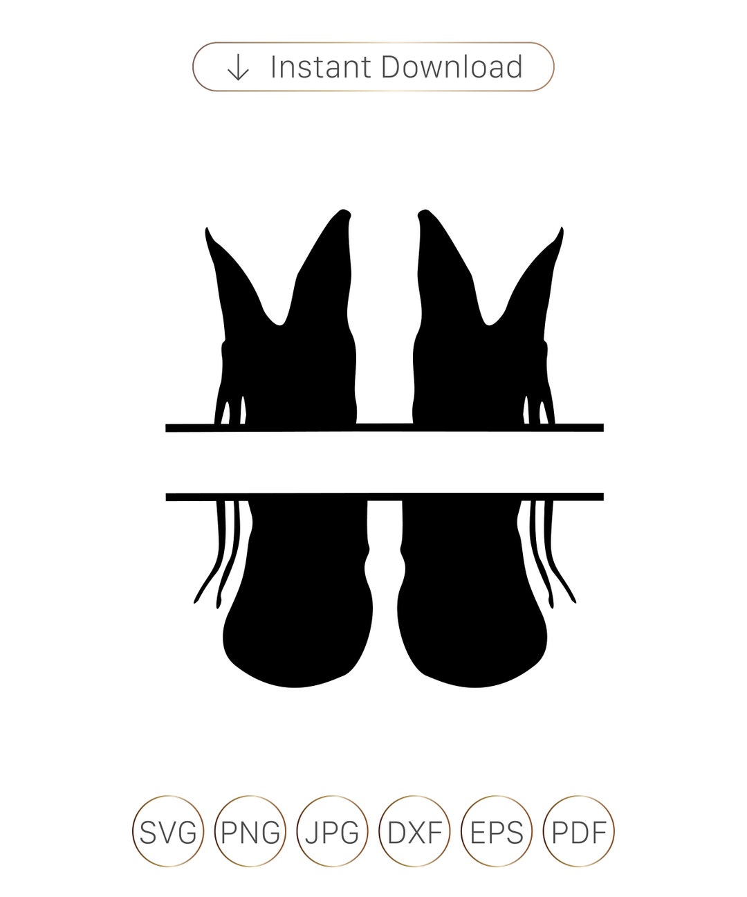 Drill Team Boot SVG, Drill Team Boot Silhouettes, Drill Team Majorette