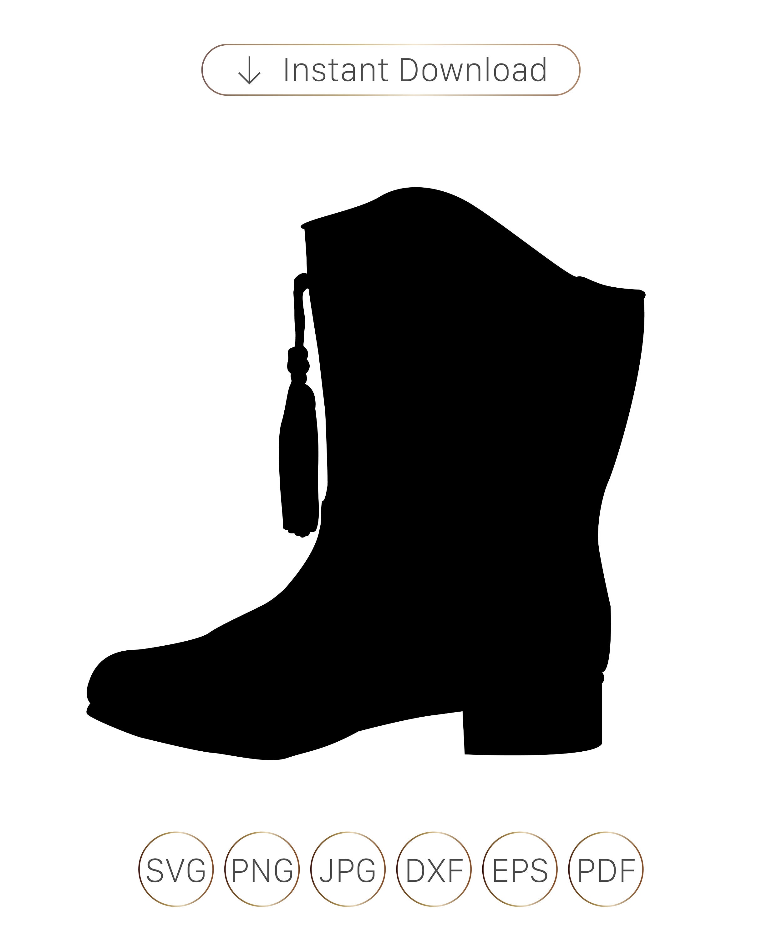 Drill Team Boot SVG, Drill Team Boot siluetas, Drill Team Majorette