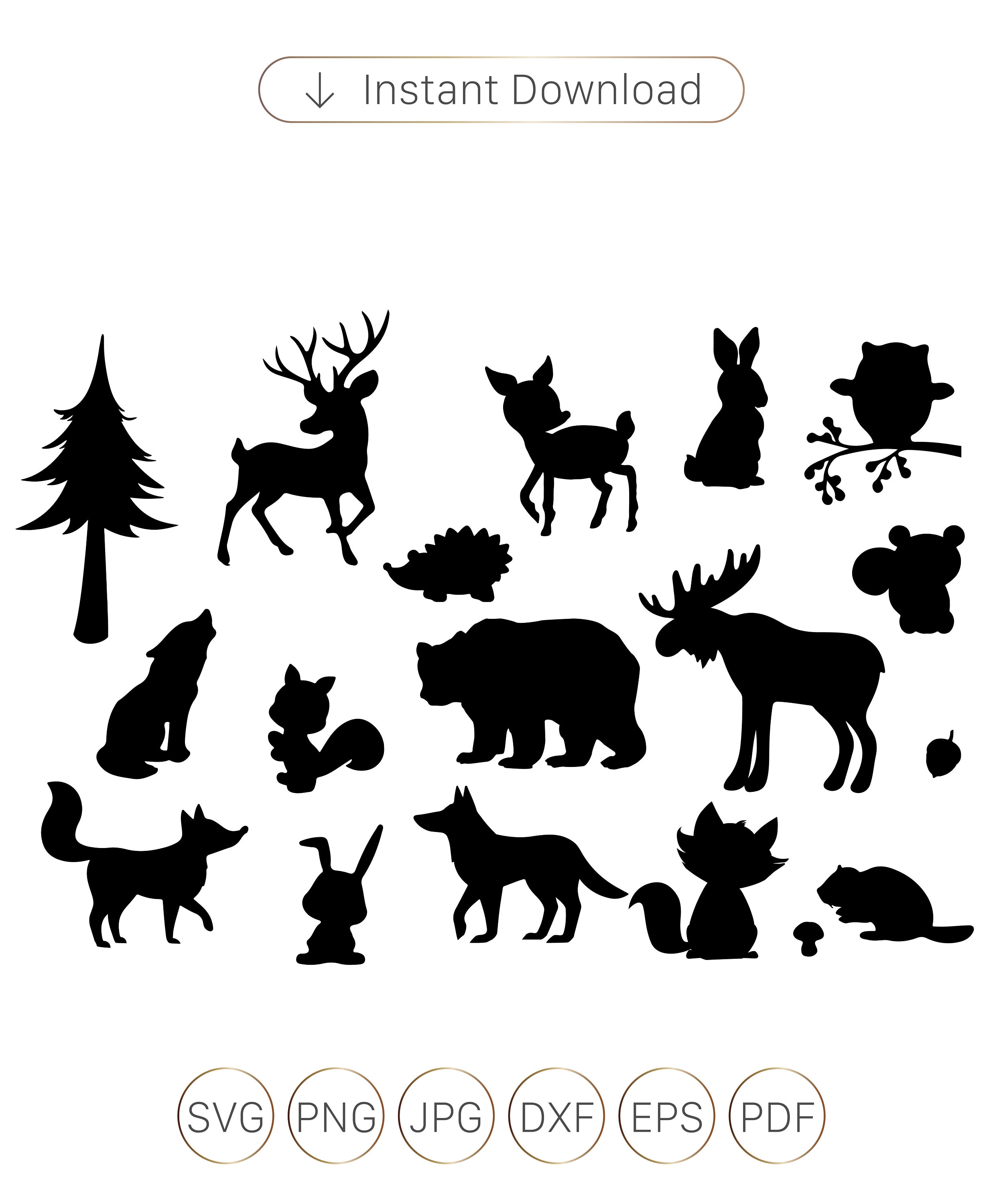 New 11 Pcs Deer Bear Stencil Forest Animal Stencils Wildlife Wood Burning