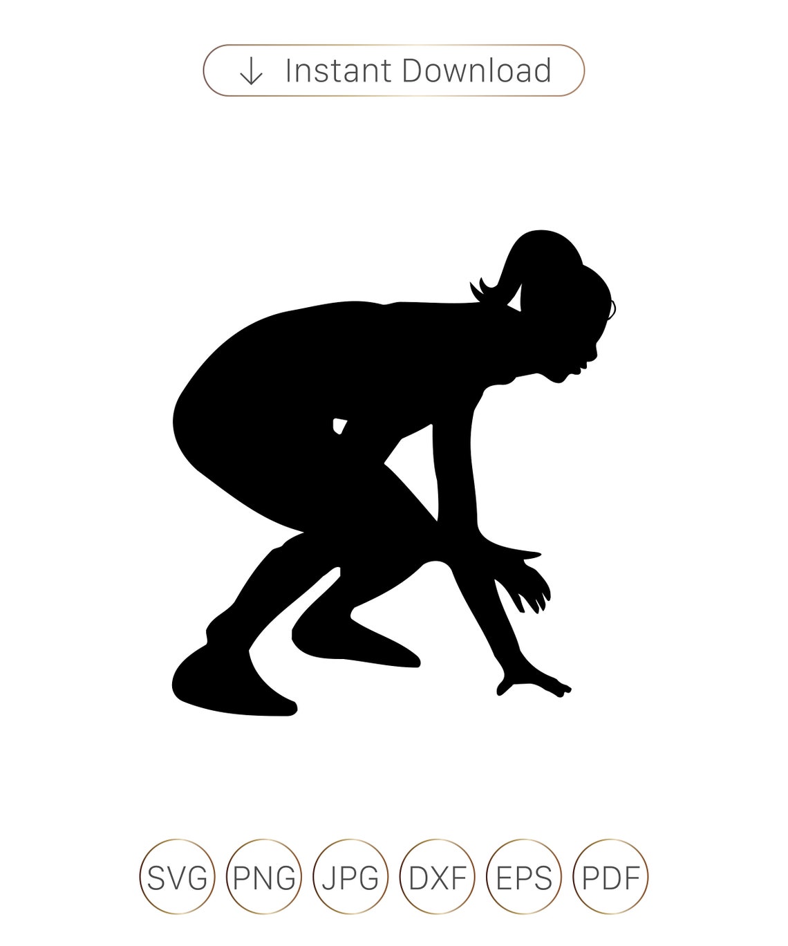 Female Wrestling SVG Filegirl Wrestler Svgvector Art Etsy