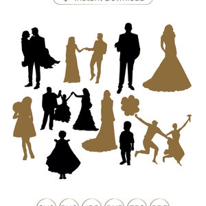 Wedding Couple SVG,Wedding Couple silhouette,Wedding Gift,Anniversary Gift,Wedding Couple cricut,clipart,Gift For Couple.