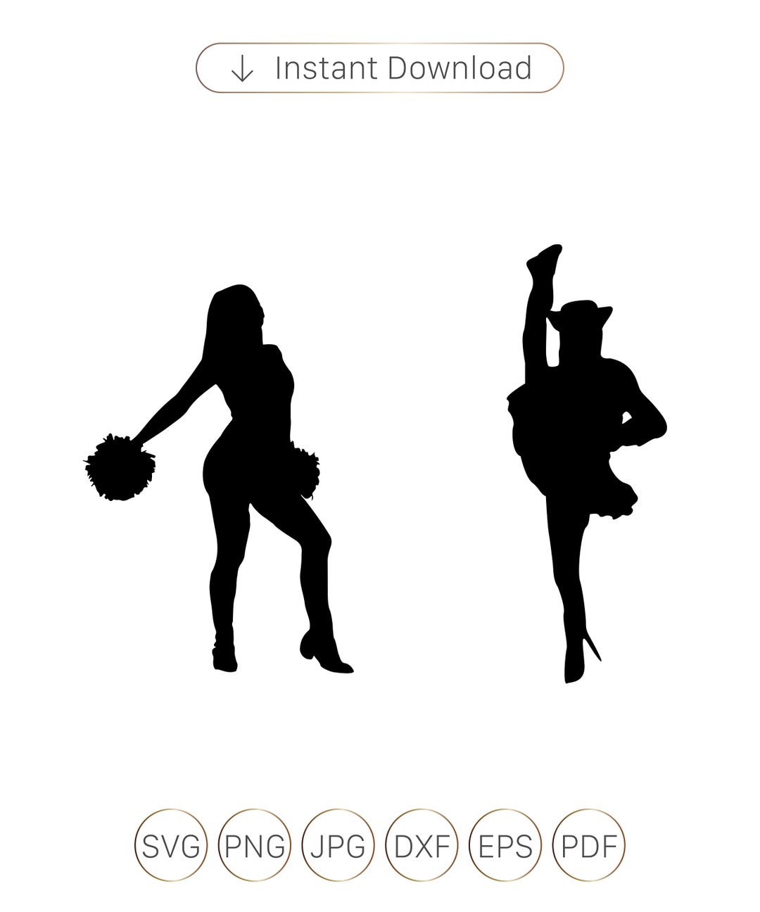 Drill Dance Team Silhouettes Svg,png,eps,dxf Vinyl Ready Filesclip Art