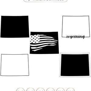 Wyoming SVG, Wyoming State SVG, Wyoming Silhouette, Wyoming State Silhouette, Wyoming Outline svg, Wyoming Vector, Wyoming Flag svg, Wyoming