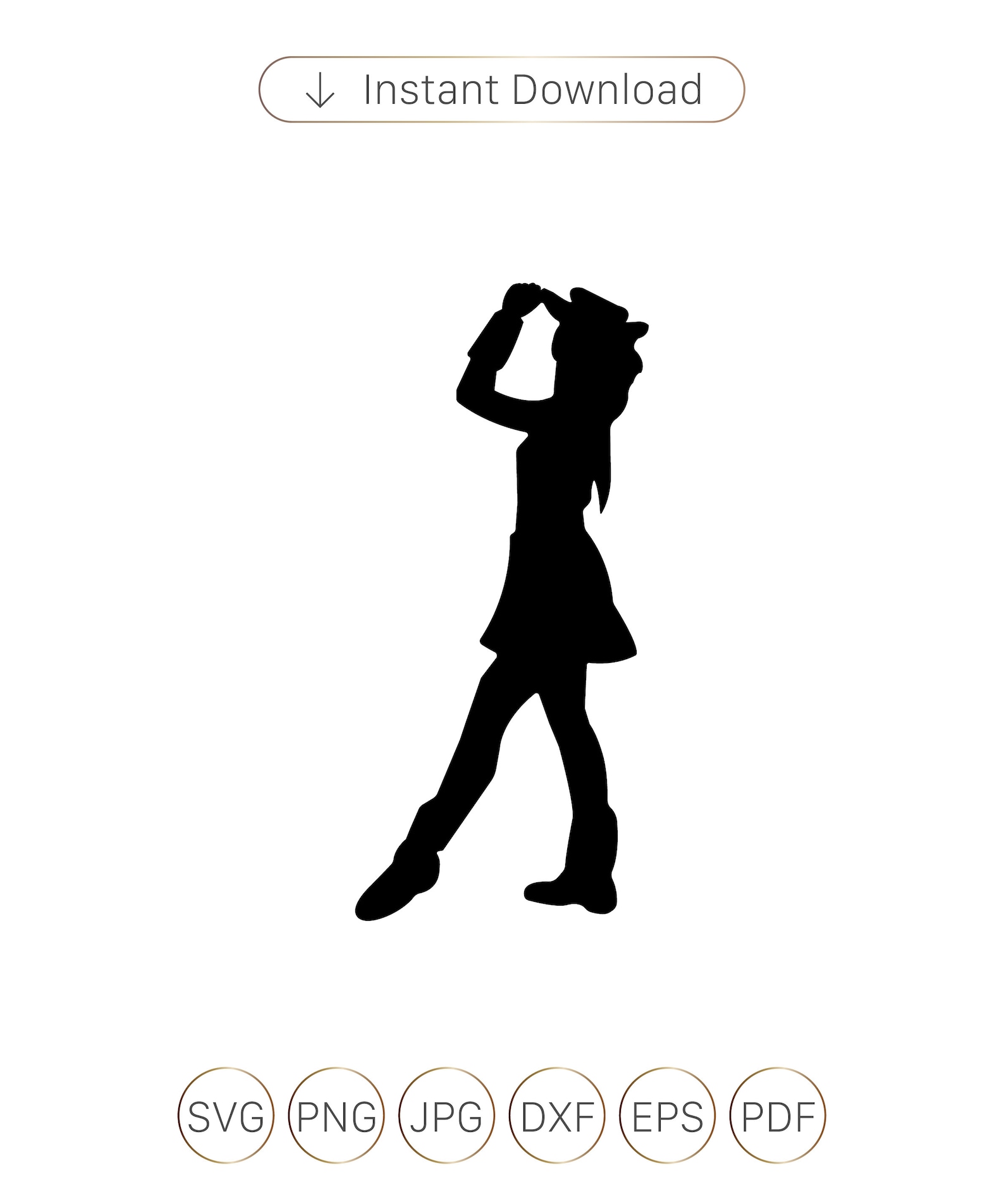 Drill Dance Team Silhouettes Pose 131 EPS & SVG Vinyl Ready Etsy