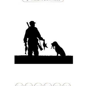 Chasseur de canard svg, canard, chien de chasse, chasse SVG, fichier coupé, fichier svg, silhouette svg, cricut svg, cricut dxf, fichier silhouette, fichier cricut,