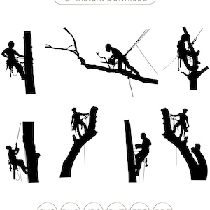 Tree Services SVG, Tree Arborist SVG, Tree Trimming SVG, Tree Climbing Png, Tree service logo, Tree service silhouette, Tree Services dxf