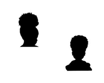 Afro Puff Girl SVG, Black Girl Silhouette (Digital Download)