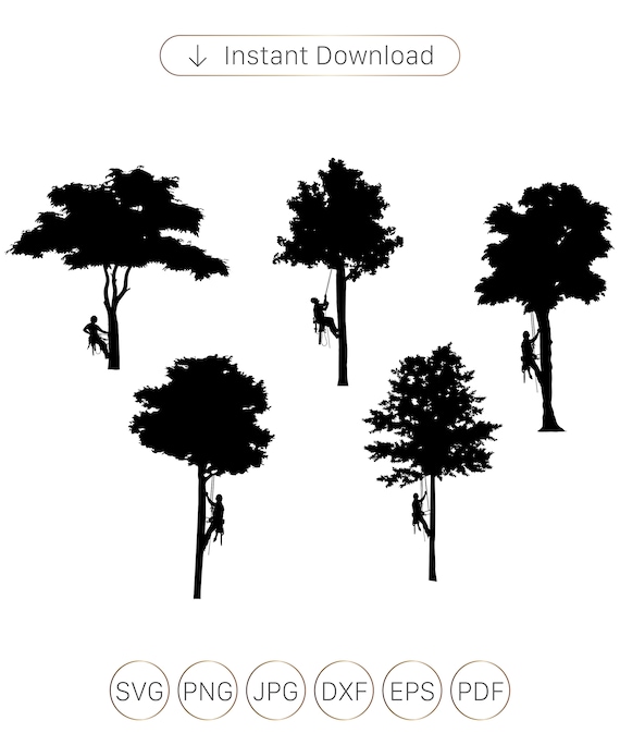 Tree Services SVG, Tree Arborist SVG, Tree Trimming SVG, Tree Climbing Png,  Tree service logo, Tree service silhouette, Tree Services dxf