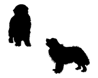 Newfoundland-hondsilhouet, SVG-clipart (digitale download)