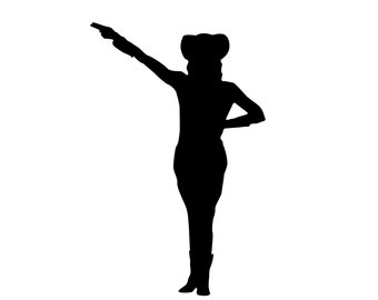 Drill Dance Team Silhouettes (svg, png, eps, dxf) (Digital Download)