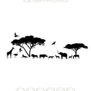 Safari svg, Afrika svg, Safari Afrika svg, Safari dieren SVG, Dieren silhouet, Afrikaanse dieren, Animal Clipart, Dieren cricut.