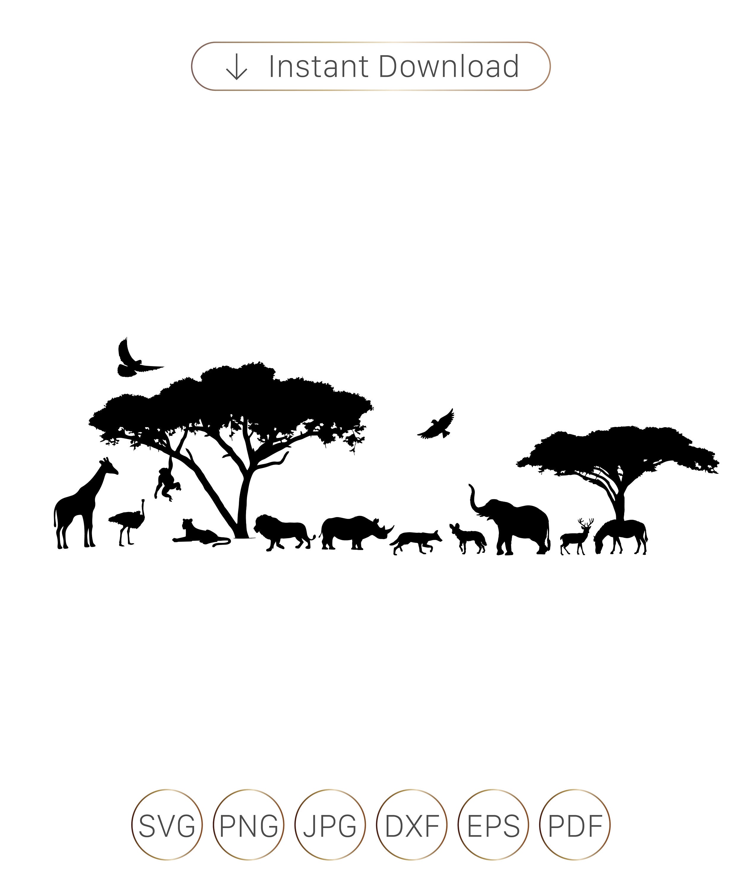 Safari svg Afrika svg Safari Afrika svg Safari dieren SVG - Etsy Nederland