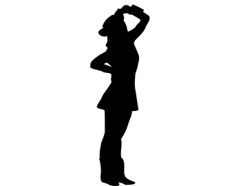 Drill Dance Team Silhouettes (svg, png, eps, dxf) (Digital Download)