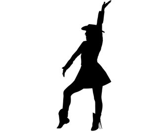 Drill Dance Team Silhouettes (svg, png, eps, dxf) (Digital Download)
