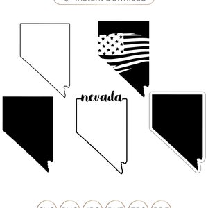 Nevada SVG, Nevada State SVG, Nevada Silhouette, Nevada Silhouette, Nevada Silhouette, Nevada Silhouette svg, Nevada Vektor, Nevada Flagge SVG, Nevada Karte svg
