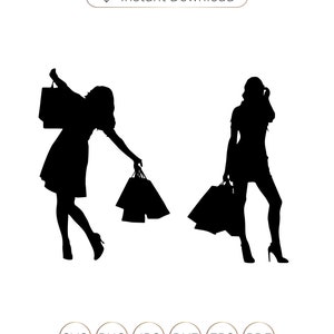 Vrouw SVG, Vrouwen Silhouet, Winkelen vrouwen silhouet, Winkelen silhouet, Vrouwen Cricut, Vrouwen Clip Art, Winkelen svg, Meisje Silhouet.