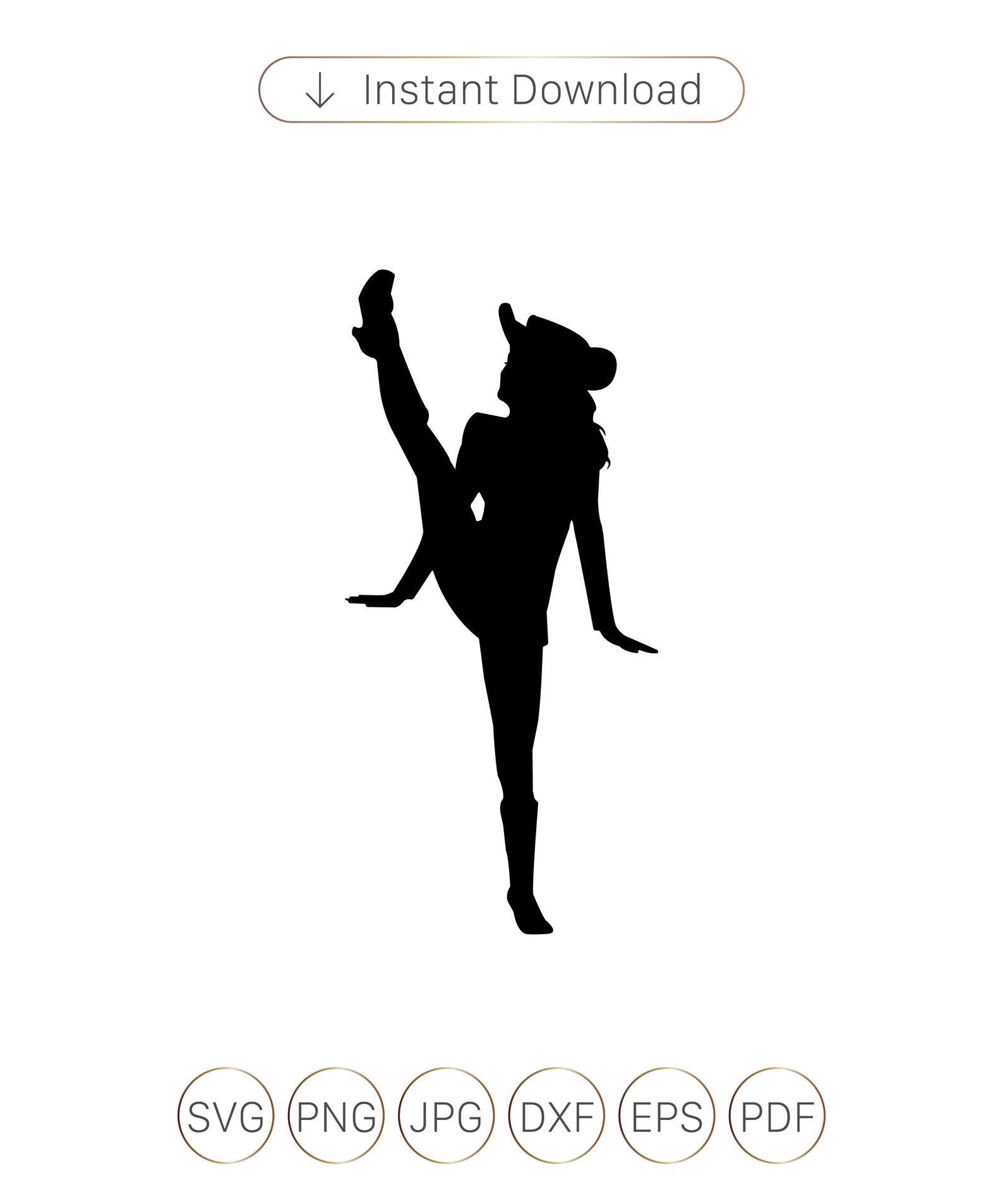 Drill Dance Team Silhouettes Pose 181 EPS & SVG Vinyl Ready Etsy