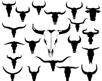Cow Skull SVG, Bull, Texas Longhorn, Boho, Wild West (Digital Download)