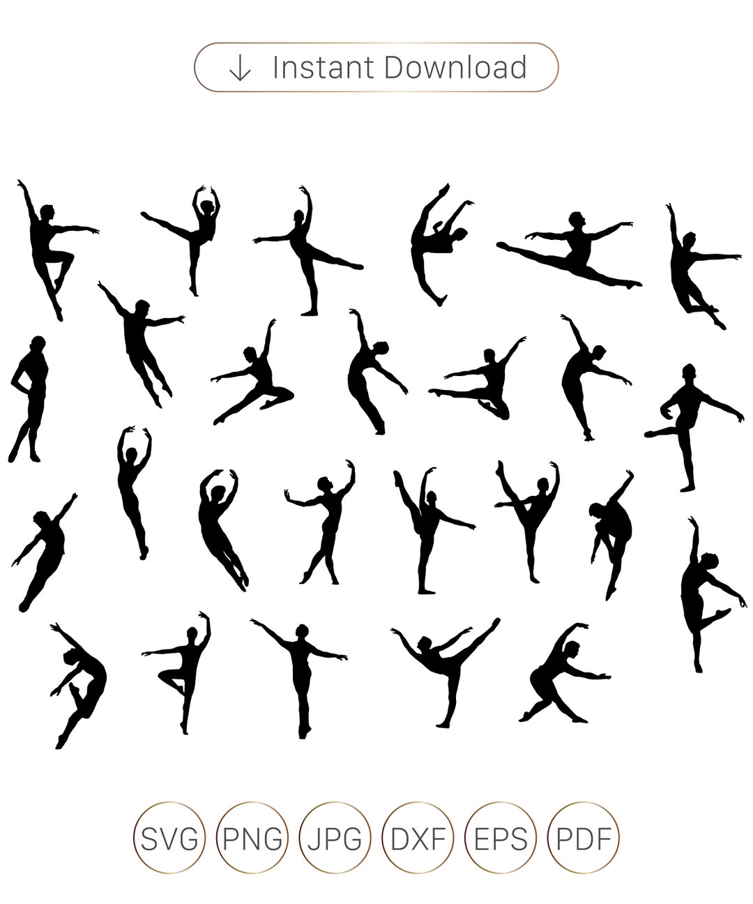 Ballet Dancer SVG, Boy Ballet Dancer SVG, Boy Ballet Dancer Silhouette