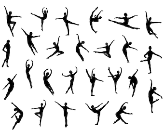 Ballet Dancer Silhouette SVG Bundle (Digital Download)