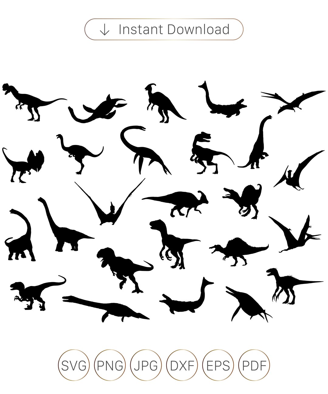 Dinosaur Svg, Dinosaur Silhouette, Dinosaur Clipart,dinosaur Cut Files