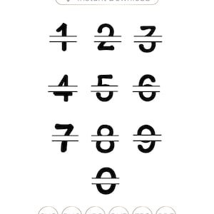 Split Numbers Monogram SVG, Numbers Svg, Split Monogram Numbers, Split Monogram Number for Cricut, Split Number SVG PNG, Split Numbers 0-9
