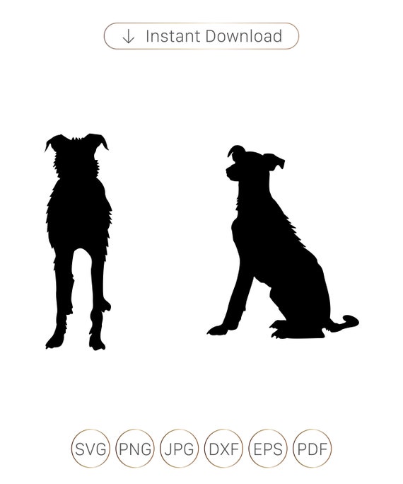 Lurcher svg Lurch svg silueta de Lurcher silueta de Lurch Etsy España