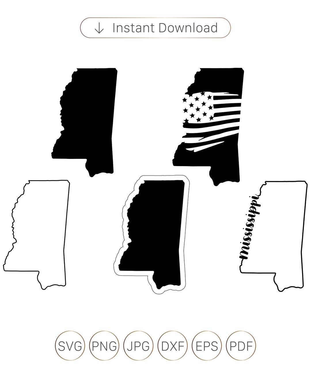 Mississippi SVG Mississippi State SVG Mississippi Silhouette