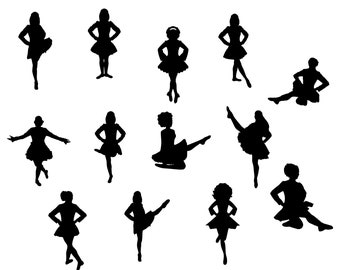 Irish dancer SVG silhouette, Irish dancing clipart,Irish dancer silhouette,Irish dancer SVG, Irish dancers cricut, Irish dancer cutfile.