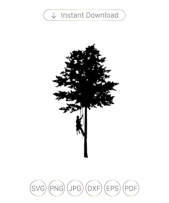Tree Services SVG File Cricut,tree Svg Dxf Vinyl Cutting File,tree Arborist  Svg,tree Climbing Png,tree Service Logo,tree Service Silhouette - Etsy