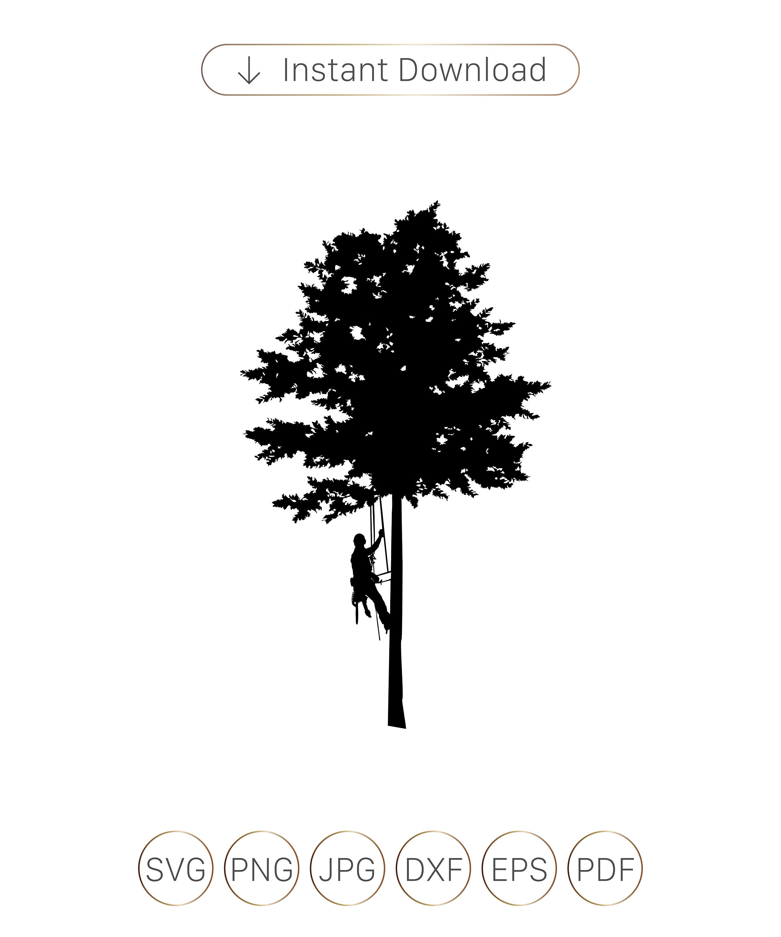 Tree Services SVG File Cricuttree Svg Dxf Vinyl Cutting Etsy
