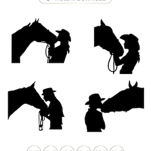 Meisje Kussend Paard SVG Clipart, Dame en Paard Svg Silhouet, Paard svg, Cowgirl svg, Paard cowgirl Svg land svg, paard svg, Boerderij svg.