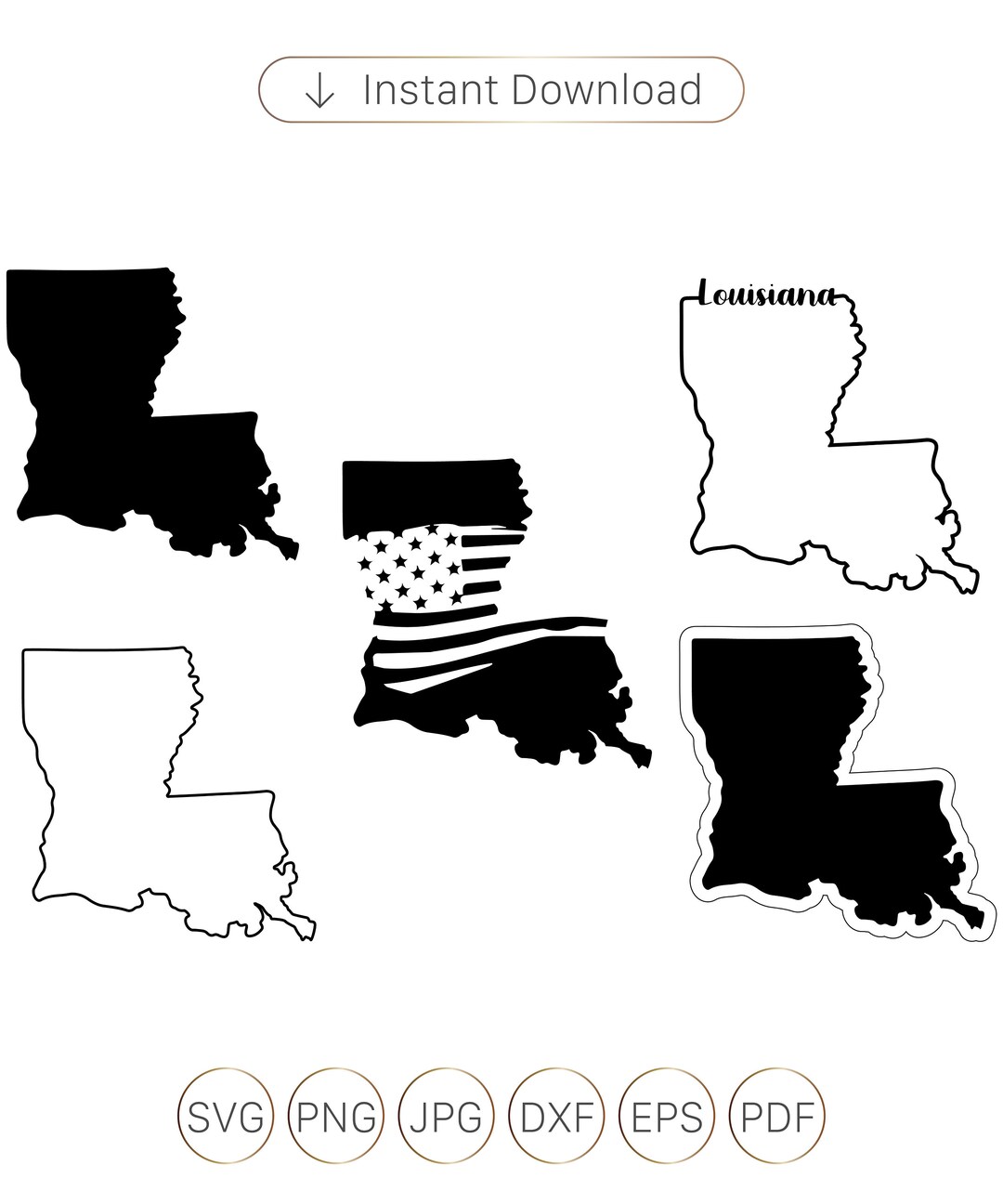 Louisiana SVG, Louisiana State SVG, Louisiana Silhouette, Louisiana
