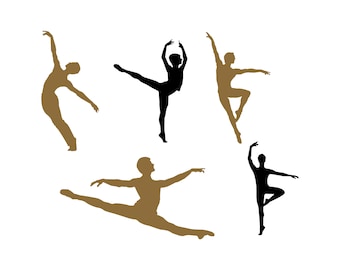 Ballet Dancer Silhouette, Dance Vector Art (svg, png, jpg, dxf)