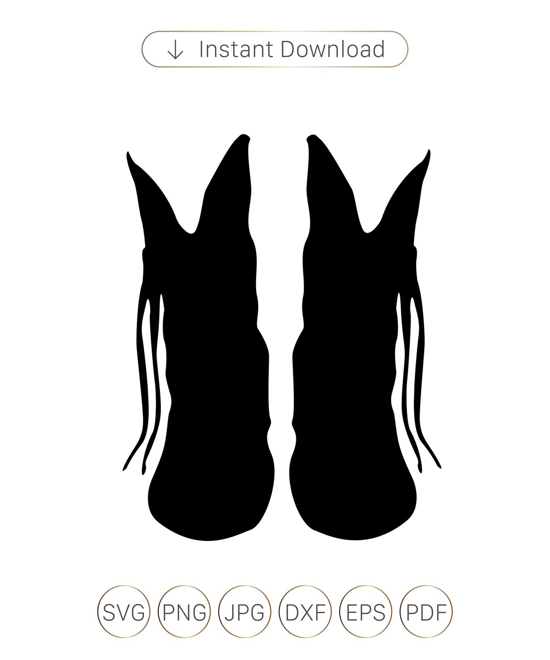 Drill Team Boot SVG Drill Team Boot Silhouettes Drill Team Etsy