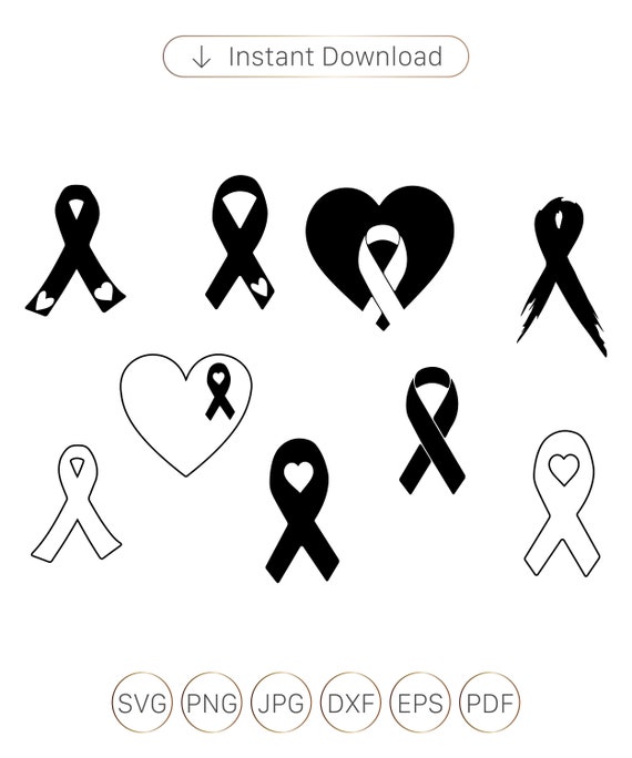 Cancer Ribbon SVG, Awareness Ribbon SVG, Breast Cancer Ribbon Svg