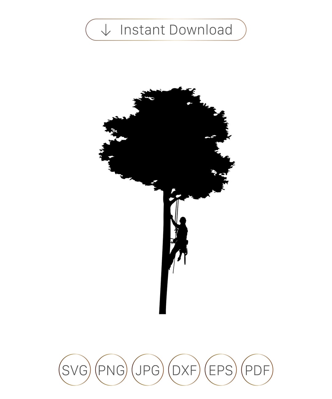 Tree Service Machine Svg Tree Arborist SVG, Tree Service Silhouette, Vinyl Cut File (digital ...