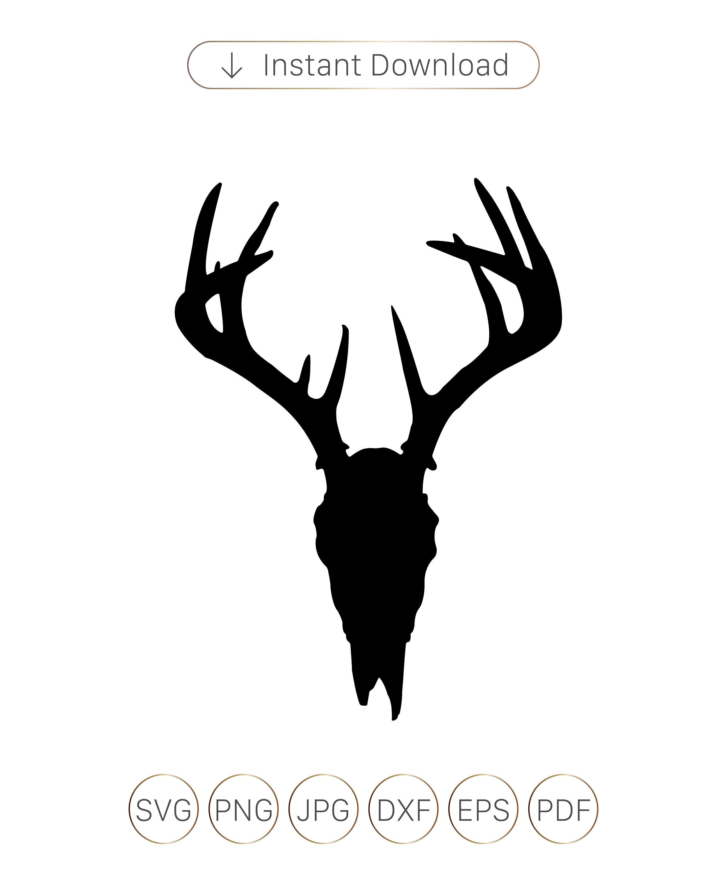 Deer SVG Deer Head SVG Deer Skull SVG Taxidermy Deer Skull - Etsy