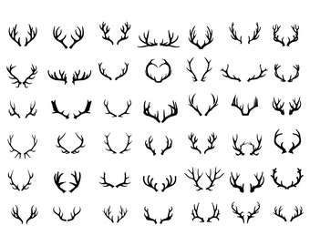 Deer svg, Antler svg, Deer Antlers svg, Deer Antlers silhouette, Deer silhouette, Deer cricut,Deer clipart,Deer Antler cutfile, Deer Antler