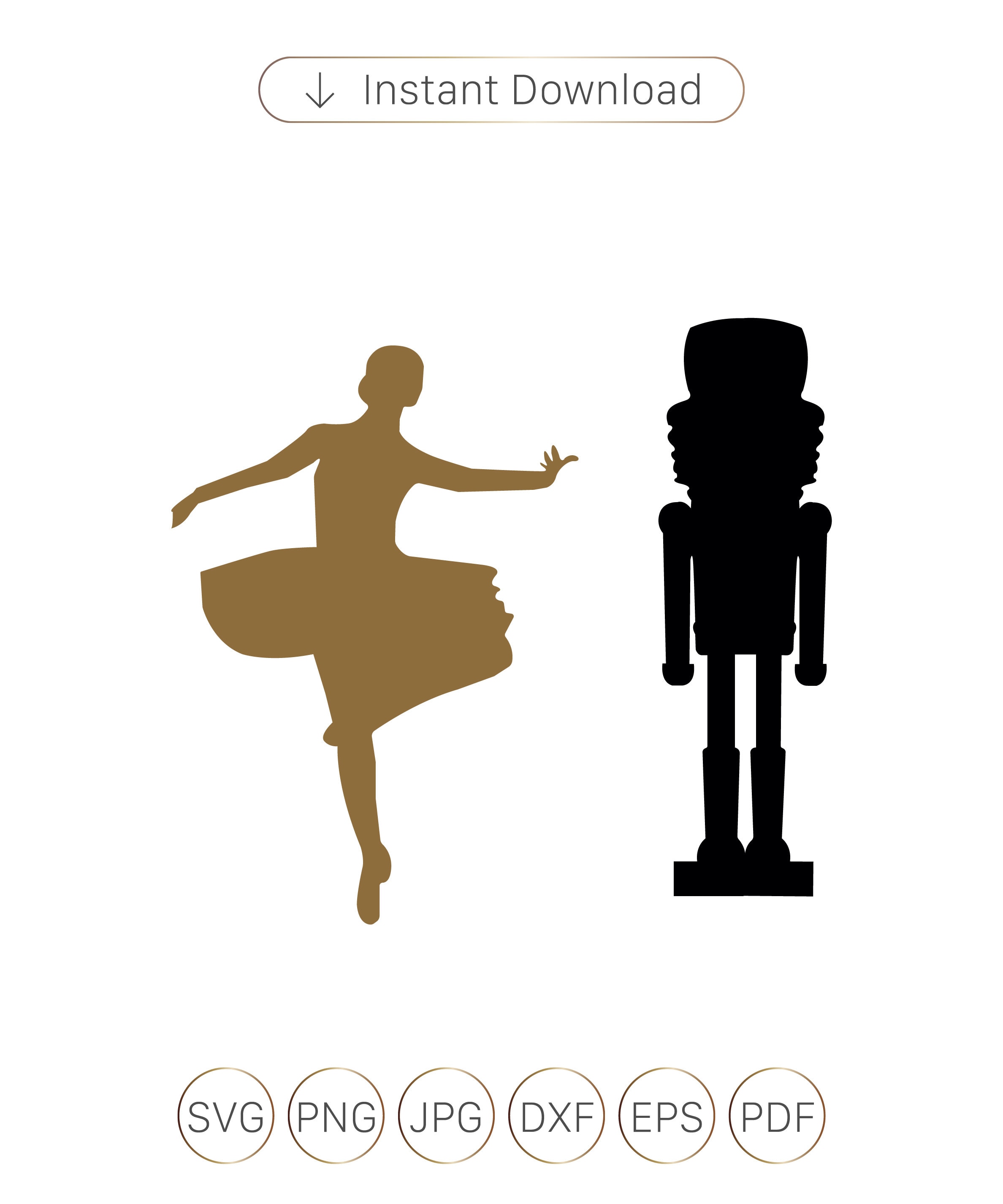 Nutcracker Ballet Silhouette Svg Nutcracker Clipart Silhouette | Etsy