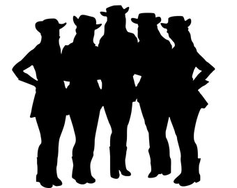 Drill Dance Team Silhouettes svg,png,eps,dxf, Drill Dance Team SVG, Drill Team SVG, Drill Dance SVG, Drill Dance kickline, Drill Dance Team