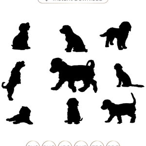 Goldendoodle SVG, Goldendoodle Silhouette, Labradoodle, Dog Silhouettes, Goldendoodle cricut, Goldendoodle clipart, Goldendoodle cutfile, Dogs SVG.