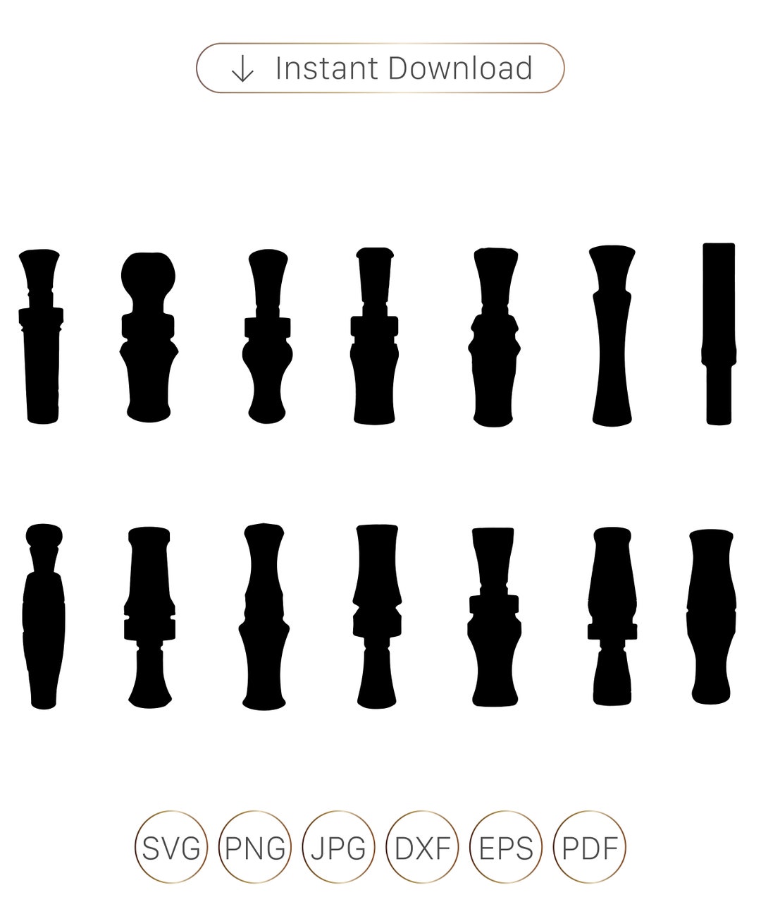 Duck Call SVG, Duck Hunting SVG, Duck Call Cliparts, Duck Whistle Svg