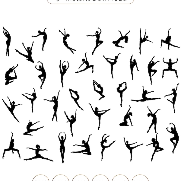 Dance Svg, Dance Silhouette,Dancer Svg, Dancer Silhouettes, Dance Team Svg, Dance Design svg, Dance Cut Files, Dance Clipart, Ballerina SVG