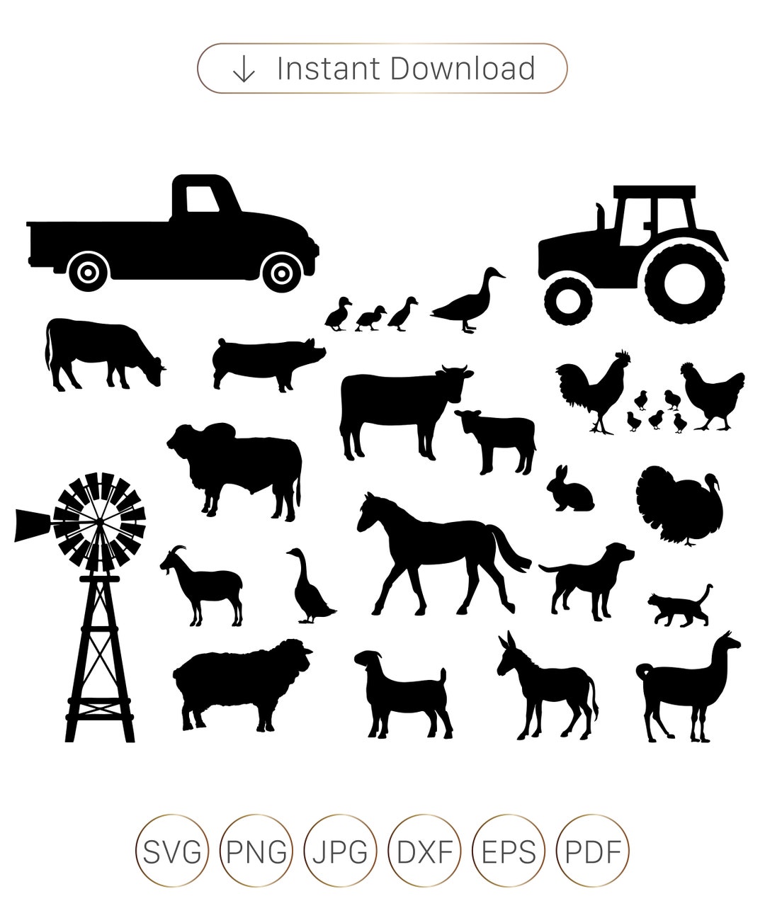 Farm Animals SVG, Animal SVG Bundle, Farm Life Svg, Farm House Svg