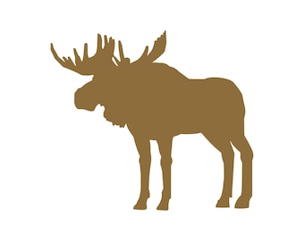 Silhouette di alce vettoriale, file di taglio cervo (svg, png, jpg, dxf, eps, pdf)