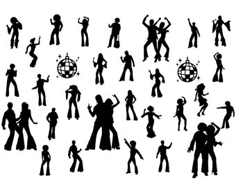 Disco Dancing Silhouette SVG, Disco Dancing SVG, Disco Dancing Vector, Disco Dancer Svg, Disco Dancing PNG, Dancer Svg, Disco Svg,Dancer Png