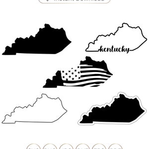 Kentucky SVG, Kentucky State SVG, Kentucky Silhouette, Kentucky State Silhouette, Kentucky Outline svg, Kentucky Flag SVG, Kentucky Vector