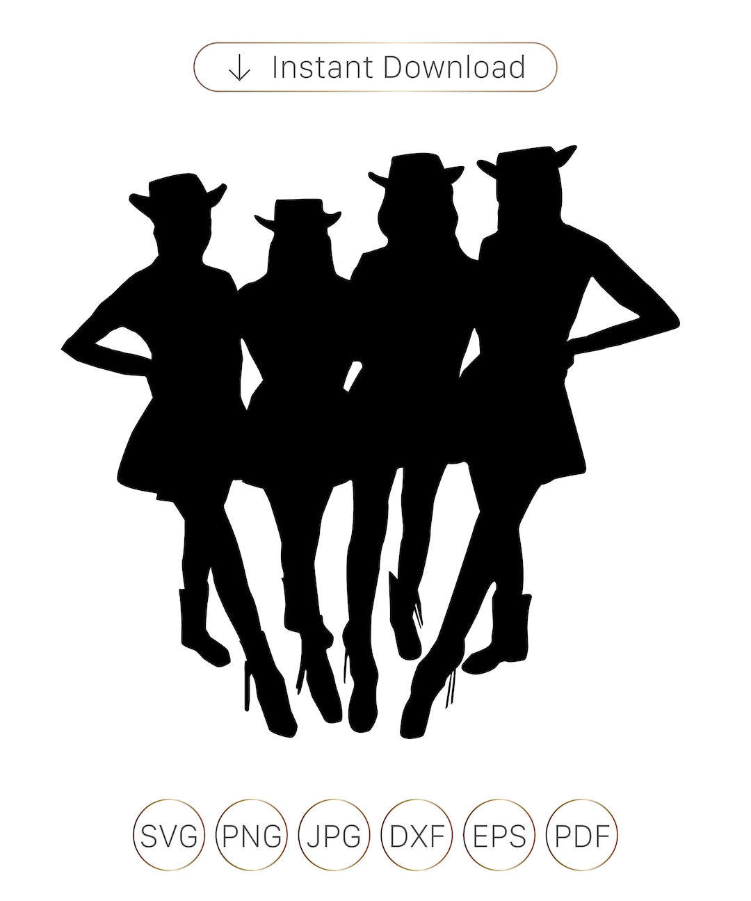 Drill Dance Team Silhouettes Svg,png,eps,dxf, Drill Dance Team SVG