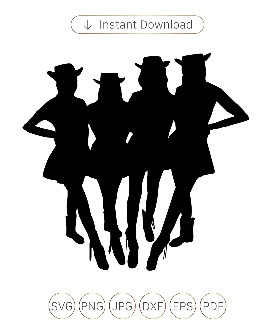 Drill Dance Team Silhouettes Svg,png,eps,dxf, Drill Dance Team SVG ...